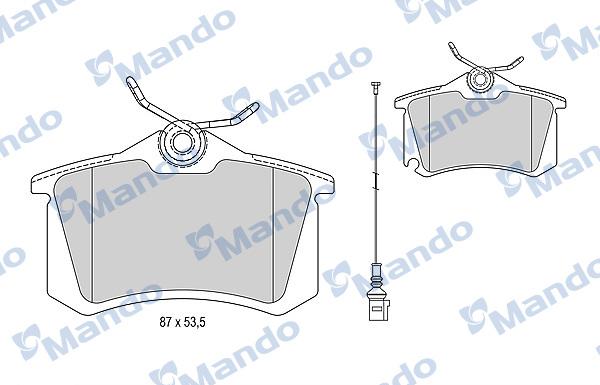 Mando MBF015810 - Kit de plaquettes de frein, frein à disque cwaw.fr