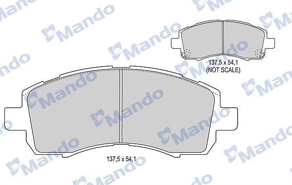 Mando MBF015818 - Kit de plaquettes de frein, frein à disque cwaw.fr