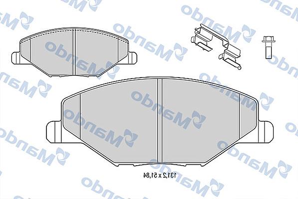 Mando MBF015812 - Kit de plaquettes de frein, frein à disque cwaw.fr