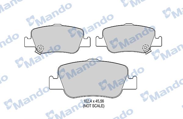 Mando MBF015884 - Kit de plaquettes de frein, frein à disque cwaw.fr