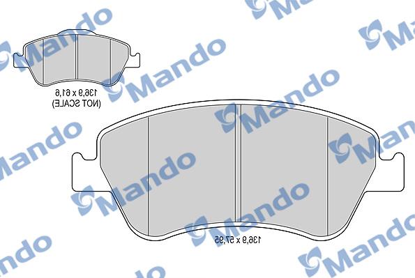 Mando MBF015885 - Kit de plaquettes de frein, frein à disque cwaw.fr