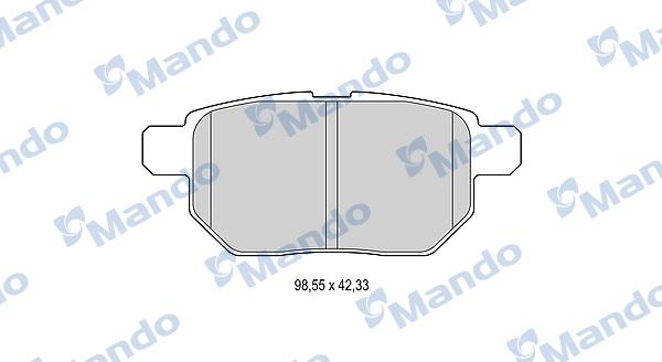 Mando MBF015880 - Kit de plaquettes de frein, frein à disque cwaw.fr