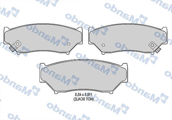 Mando MBF015831 - Kit de plaquettes de frein, frein à disque cwaw.fr