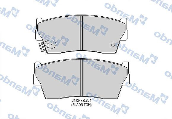 Mando MBF015833 - Kit de plaquettes de frein, frein à disque cwaw.fr