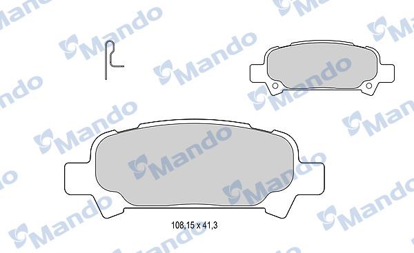 Mando MBF015820 - Kit de plaquettes de frein, frein à disque cwaw.fr