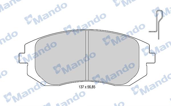 Mando MBF015823 - Kit de plaquettes de frein, frein à disque cwaw.fr