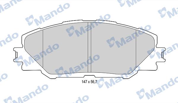 Mando MBF015875 - Kit de plaquettes de frein, frein à disque cwaw.fr