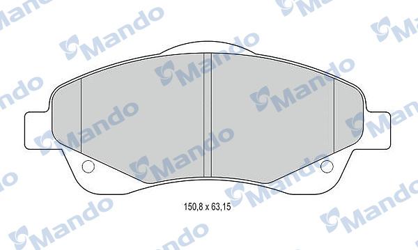 Mando MBF015871 - Kit de plaquettes de frein, frein à disque cwaw.fr