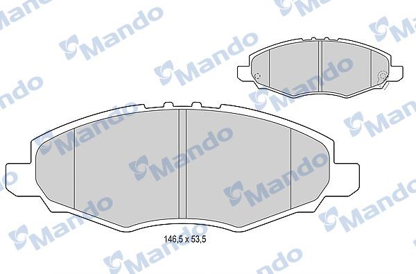 Mando MBF015877 - Kit de plaquettes de frein, frein à disque cwaw.fr