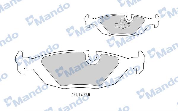 Mando MBF015396 - Kit de plaquettes de frein, frein à disque cwaw.fr