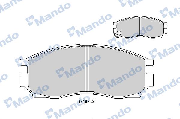 Mando MBF015340 - Kit de plaquettes de frein, frein à disque cwaw.fr