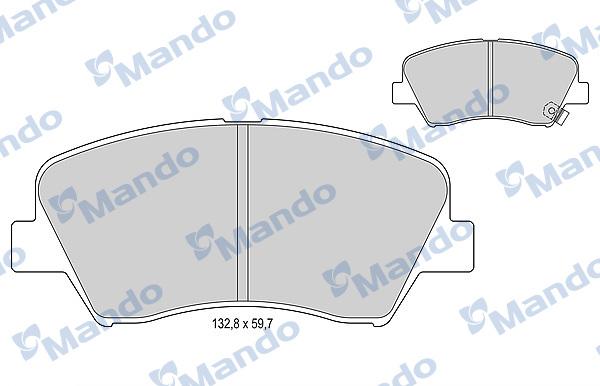 Mando MBF015343 - Kit de plaquettes de frein, frein à disque cwaw.fr