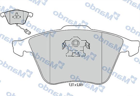 Mando MBF015372 - Kit de plaquettes de frein, frein à disque cwaw.fr