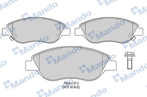 Mando MBF015361 - Kit de plaquettes de frein, frein à disque cwaw.fr