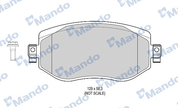 Mando MBF015304 - Kit de plaquettes de frein, frein à disque cwaw.fr