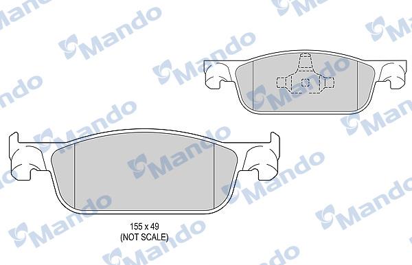 Mando MBF015302 - Kit de plaquettes de frein, frein à disque cwaw.fr