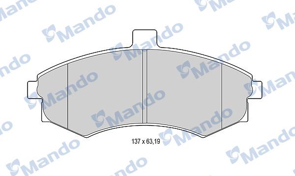 Mando MBF015313 - Kit de plaquettes de frein, frein à disque cwaw.fr