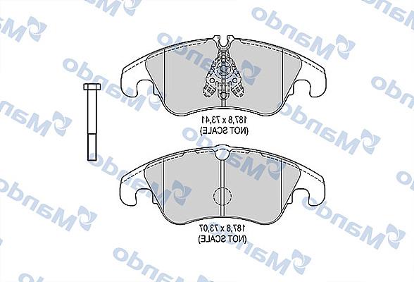 Mando MBF015380 - Kit de plaquettes de frein, frein à disque cwaw.fr