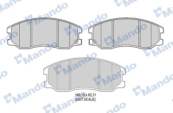 Mando MBF015339 - Kit de plaquettes de frein, frein à disque cwaw.fr