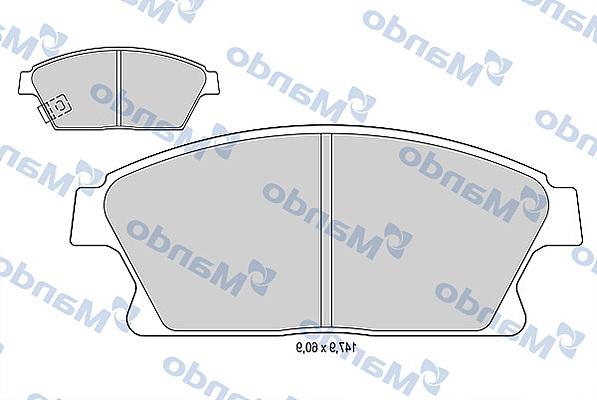 Mando MBF015334 - Kit de plaquettes de frein, frein à disque cwaw.fr