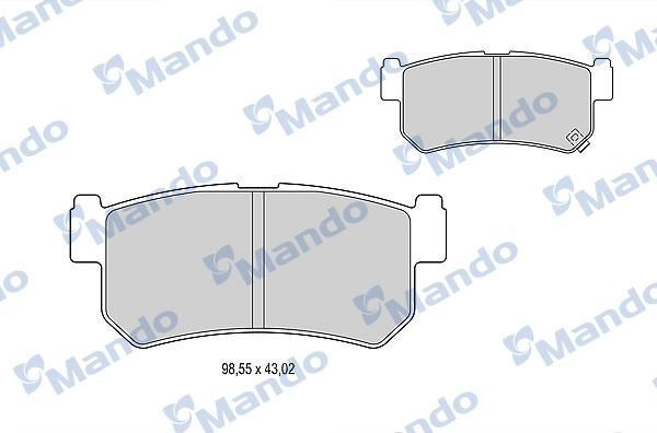 Mando MBF015336 - Kit de plaquettes de frein, frein à disque cwaw.fr