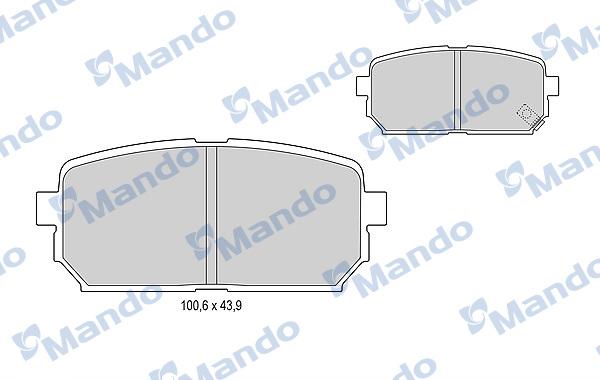 Mando MBF015325 - Kit de plaquettes de frein, frein à disque cwaw.fr