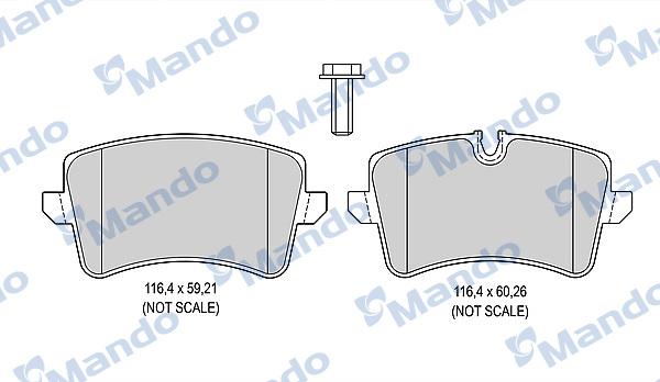 Mando MBF015387 - Kit de plaquettes de frein, frein à disque cwaw.fr