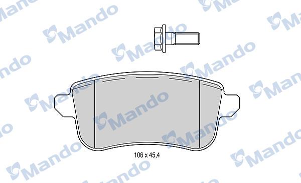 Mando MBF015295 - Kit de plaquettes de frein, frein à disque cwaw.fr