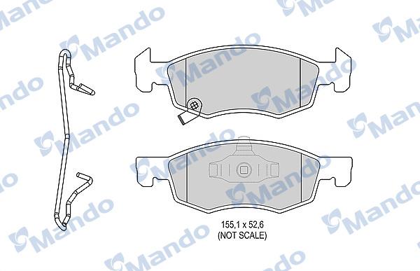 Mando MBF015296 - Kit de plaquettes de frein, frein à disque cwaw.fr