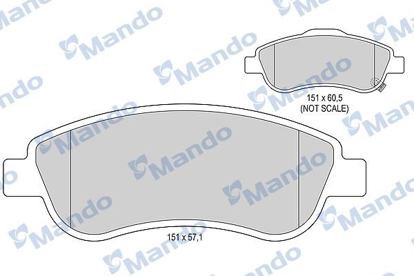 Mando MBF015249 - Kit de plaquettes de frein, frein à disque cwaw.fr