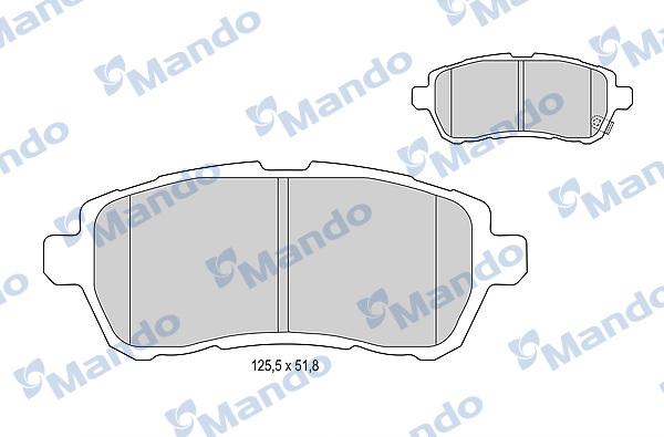 Mando MBF015245 - Kit de plaquettes de frein, frein à disque cwaw.fr