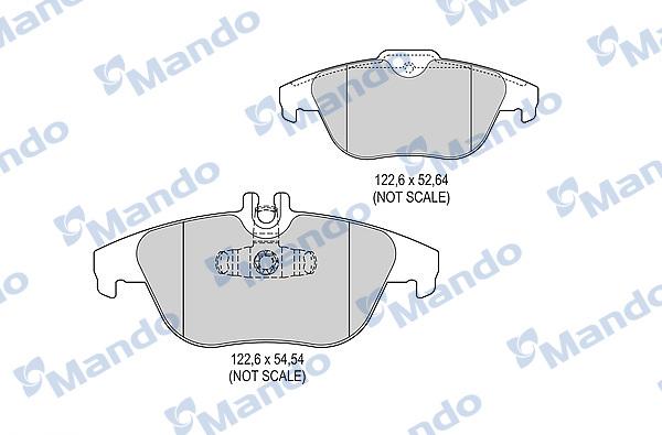 Mando MBF015243 - Kit de plaquettes de frein, frein à disque cwaw.fr