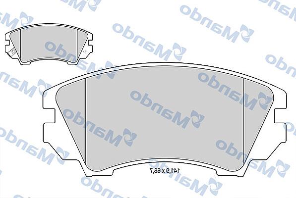 Mando MBF015254 - Kit de plaquettes de frein, frein à disque cwaw.fr