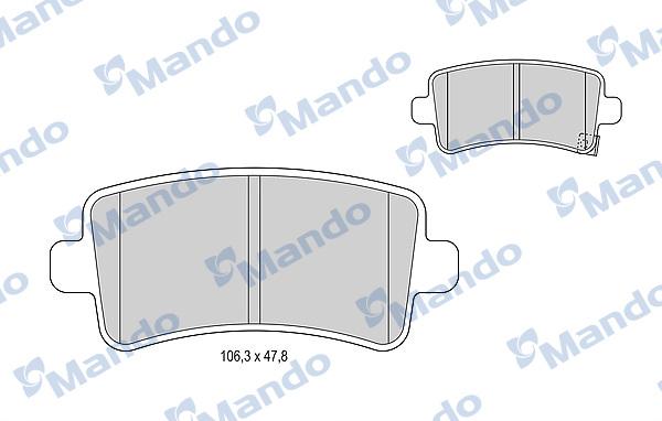 Mando MBF015258 - Kit de plaquettes de frein, frein à disque cwaw.fr