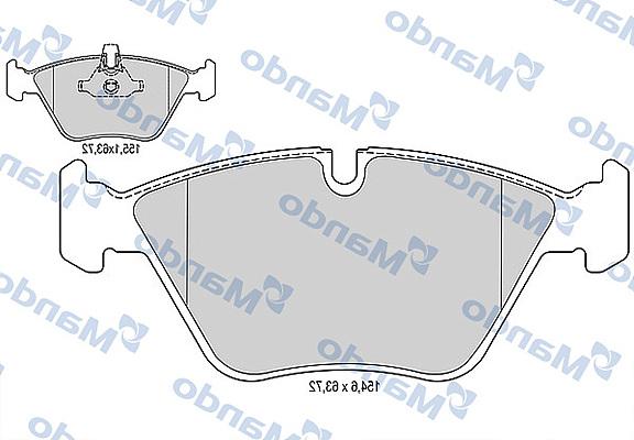 Mando MBF015265 - Kit de plaquettes de frein, frein à disque cwaw.fr