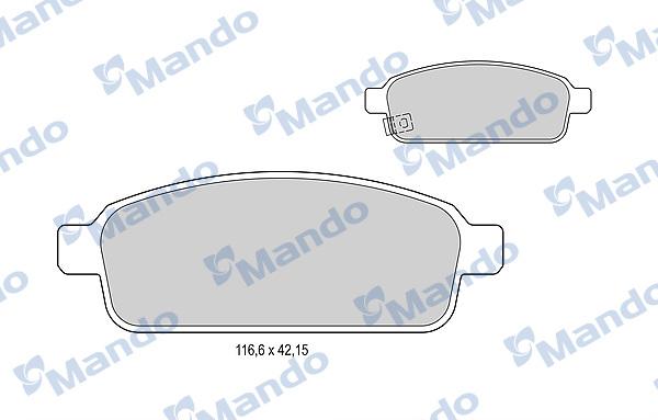 Mando MBF015260 - Kit de plaquettes de frein, frein à disque cwaw.fr