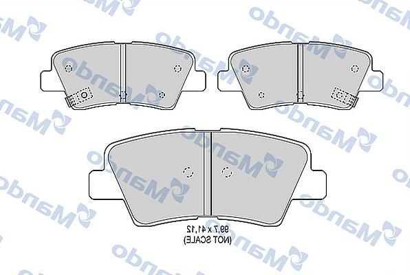 Mando MBF015263 - Kit de plaquettes de frein, frein à disque cwaw.fr