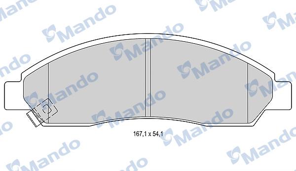 Mando MBF015262 - Kit de plaquettes de frein, frein à disque cwaw.fr