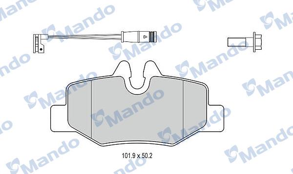 Mando MBF015209 - Kit de plaquettes de frein, frein à disque cwaw.fr