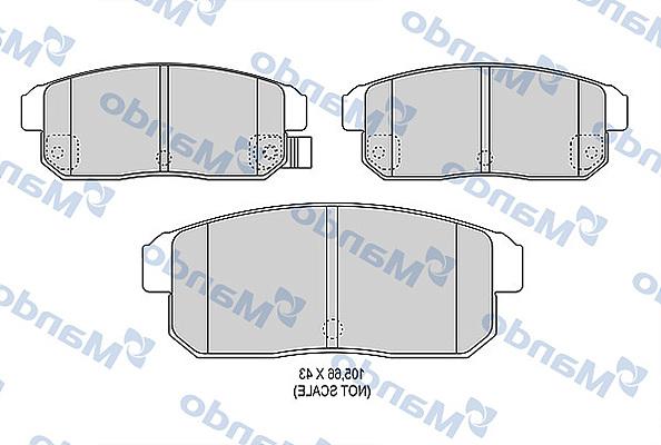 Mando MBF015206 - Kit de plaquettes de frein, frein à disque cwaw.fr