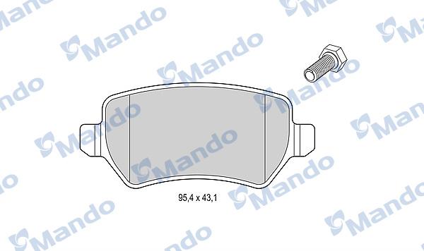 Mando MBF015200 - Kit de plaquettes de frein, frein à disque cwaw.fr