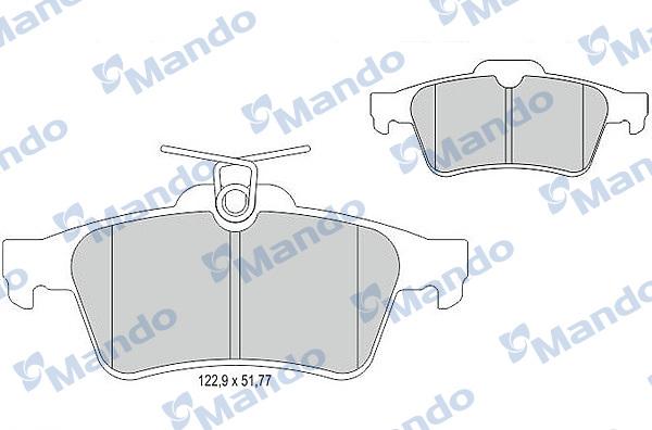 Mando MBF015203 - Kit de plaquettes de frein, frein à disque cwaw.fr