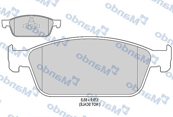 Mando MBF015284 - Kit de plaquettes de frein, frein à disque cwaw.fr