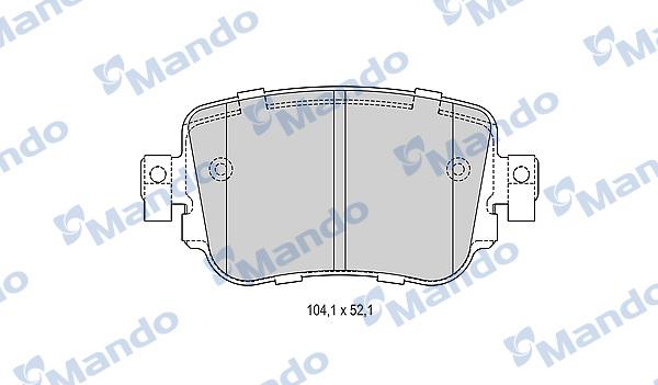 Mando MBF015285 - Kit de plaquettes de frein, frein à disque cwaw.fr