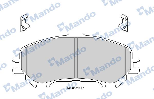 Mando MBF015288 - Kit de plaquettes de frein, frein à disque cwaw.fr