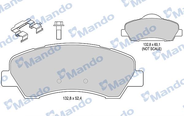 Mando MBF015283 - Kit de plaquettes de frein, frein à disque cwaw.fr