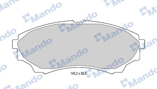 Mando MBF015234 - Kit de plaquettes de frein, frein à disque cwaw.fr