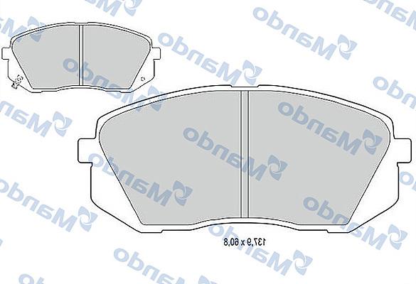 Mando MBF015235 - Kit de plaquettes de frein, frein à disque cwaw.fr