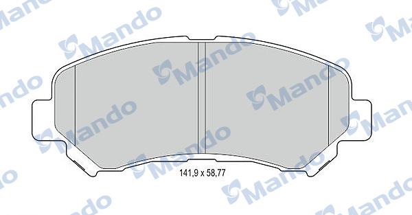 Mando MBF015236 - Kit de plaquettes de frein, frein à disque cwaw.fr