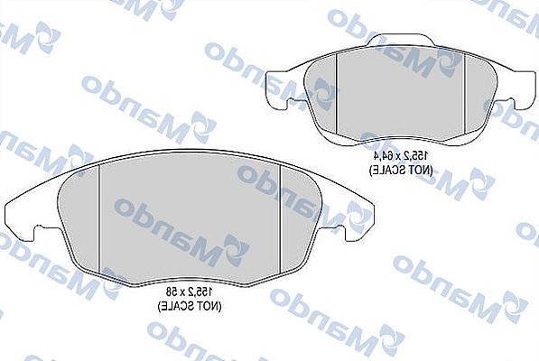 Mando MBF015911 - Kit de plaquettes de frein, frein à disque cwaw.fr